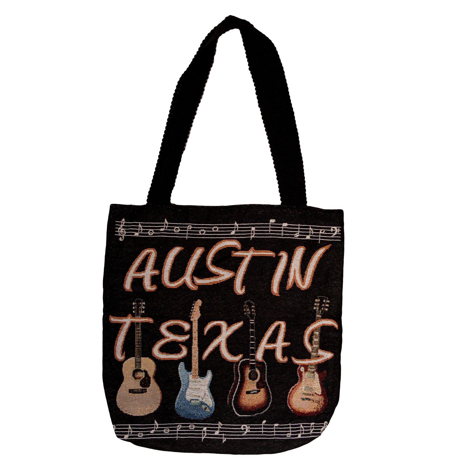 Austin Texas Guitar Tote Bag Texas Capitol Gift Shop