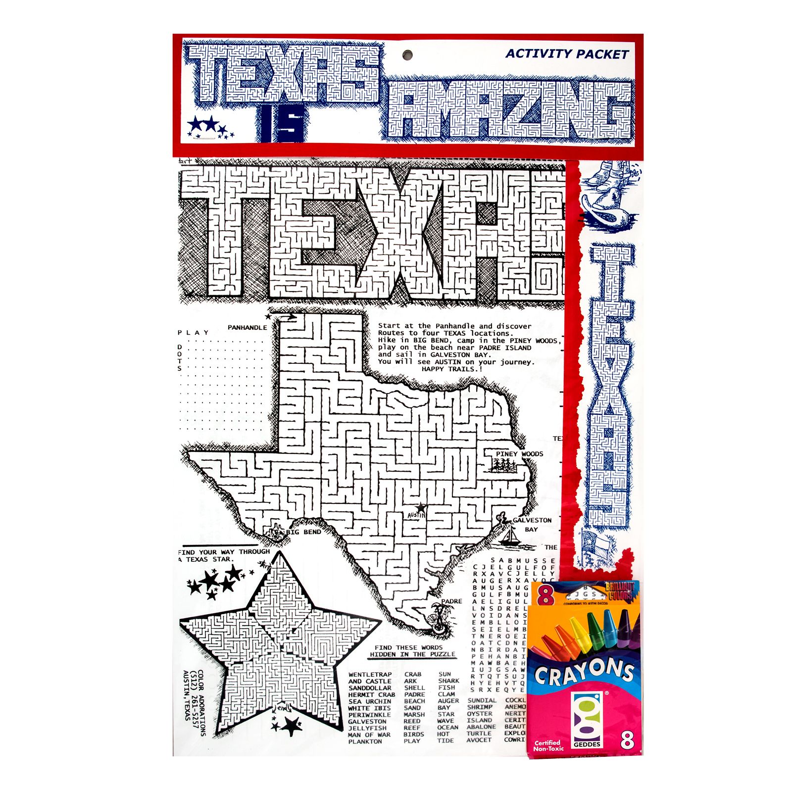 Texas is Amazing Kids Activity Kit Texas Capitol Gift Shop
