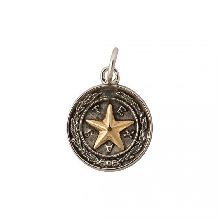 Texas State Capitol Chandelier Motif Sterling Silver Charm