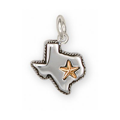 State of Texas Sterling Silver Charm