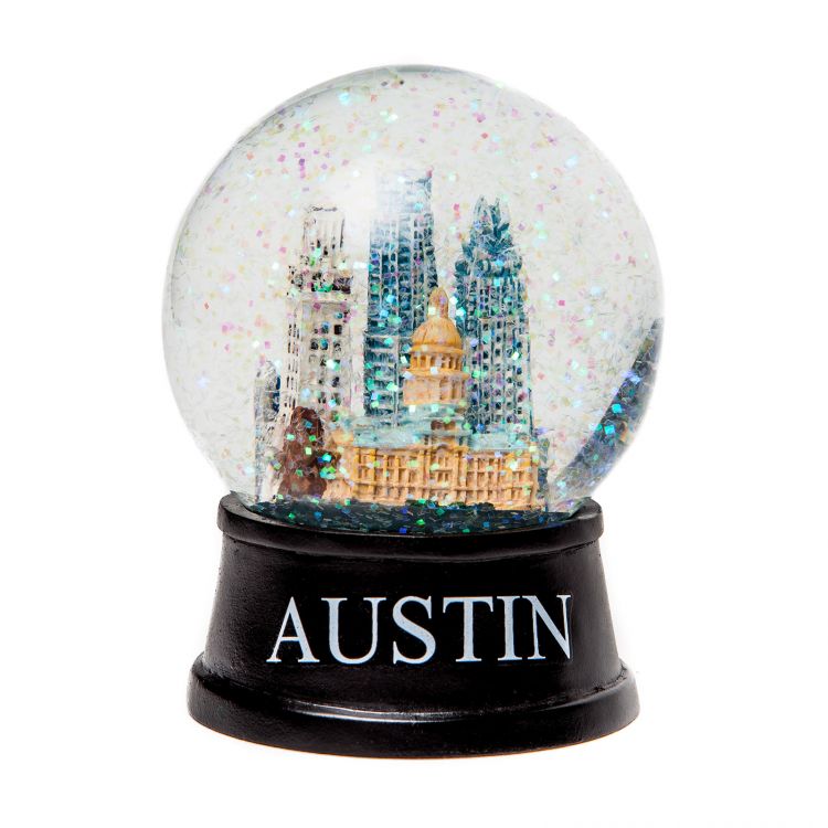 Austin Texas Glass Snow Globe - Small