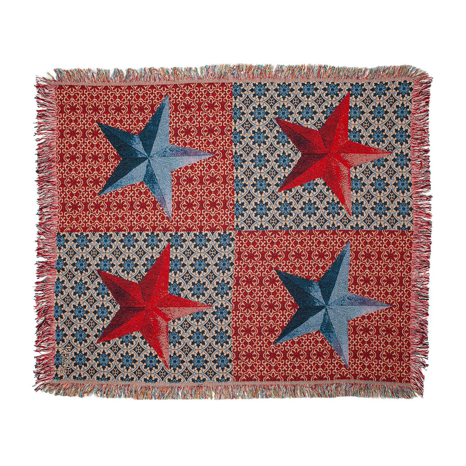 American Star Cotton Jacquard Throw | Texas Capitol Gift Shop