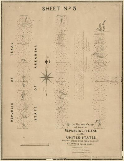 A. B. Gray Part of the boundary between the Republic of Texas and the United States, North of Sabine River, from the 72nd Mile Mound to Red River, 1842