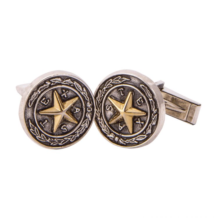 Texas State Capitol Chandelier Motif Sterling Silver Cuff Links