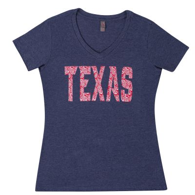 Texas Paisley V-Neck T-Shirt