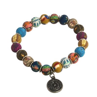 Texas State Seal Clay Bead Bracelet