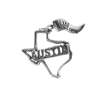 Austin Texas Sterling Silver Charm