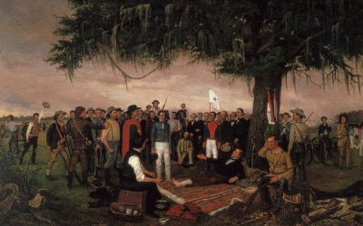 William Henry Huddle The Surrender of Santa Anna, 1886