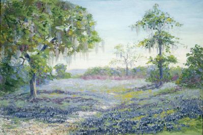 Janet Downie Landscape with Bluebonnets, c. 1905
