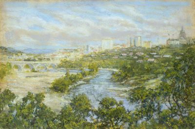 Raymond Everett View of Austin, 1917