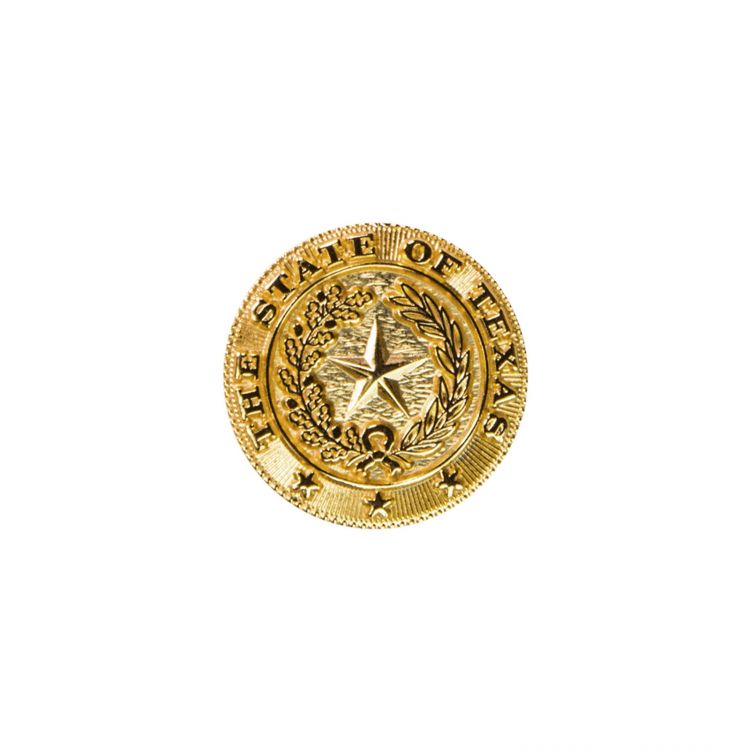 Texas State Seal Brass Lapel Pin