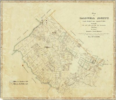 W. von Rosenberg Map of Caldwell County, 1861