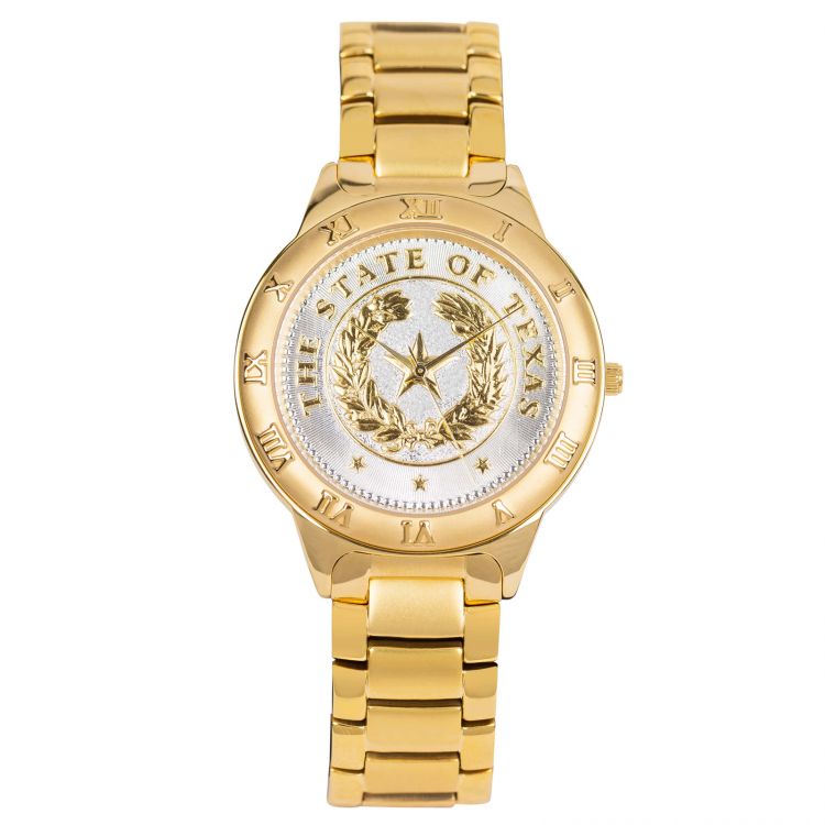 Texas State Seal Gold Watch - Large
