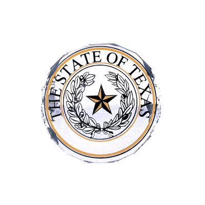Texas State Seal Crystal Paperweight