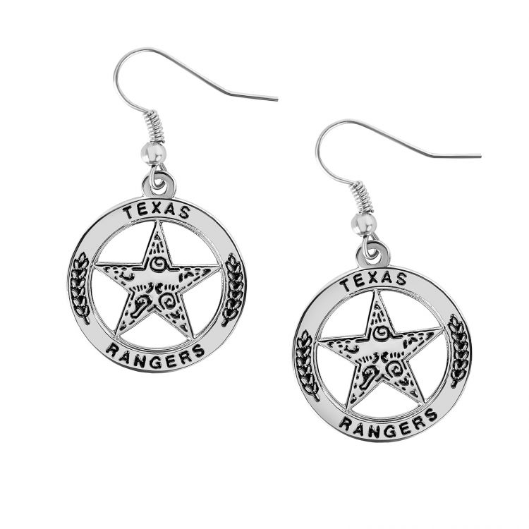 Texas Rangers Silver-Tone Star Earrings