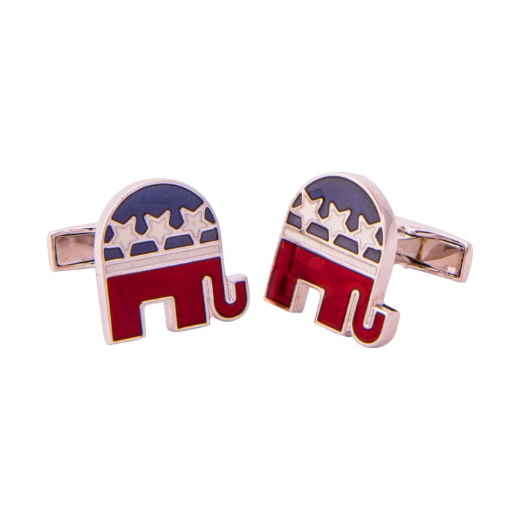 Republican Sterling Silver Cuff Links