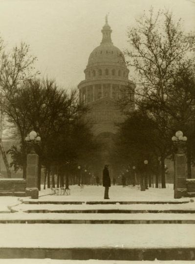 photographer unknown Capitol in the snow, Austin, about 1920