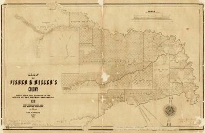 Theodore Fisher Map of Fisher and Miller's Colony, 1855