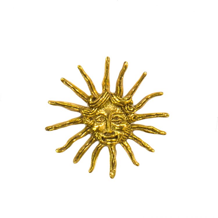 La Belle Artifact Replica Sun King Symbol Bronze Pin