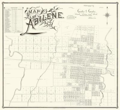 A.H. Kirby Map of Abilene, ca. 1885