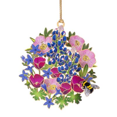 Bumble Bee with Wildflowers Ornament