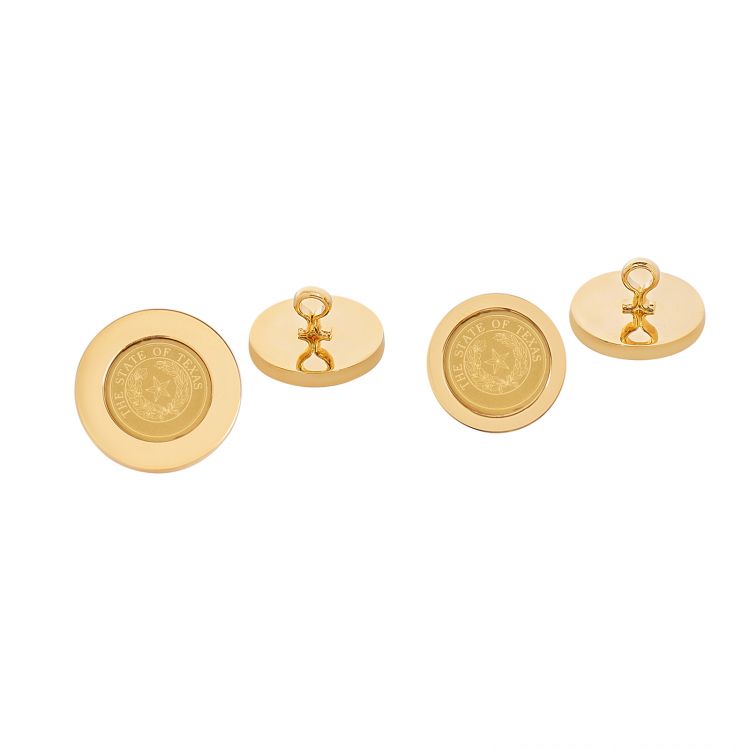 Texas State Seal Gold-Plated Blazer Button Set