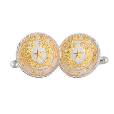 Texas State Seal Duo-Tone Cuff Links