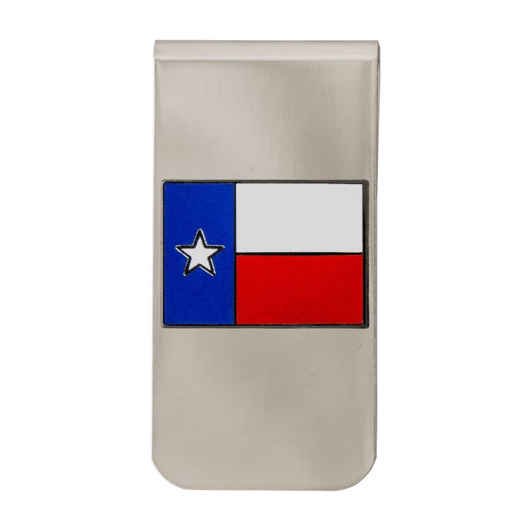 Texas State Flag Silver-Tone Money Clip