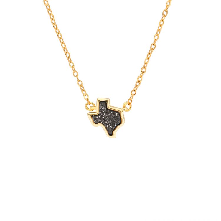 Texas Druzy Necklace - Silver