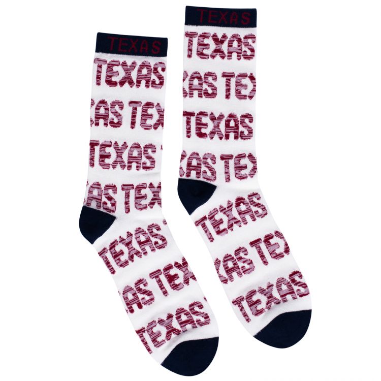 Texas White and Red Socks