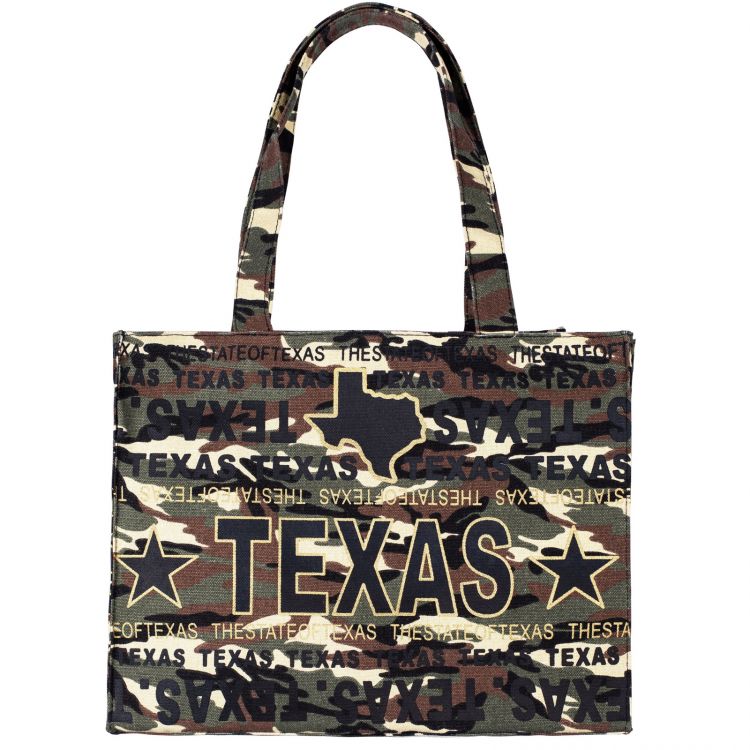Texas Canvas Camouflage Tote Bag