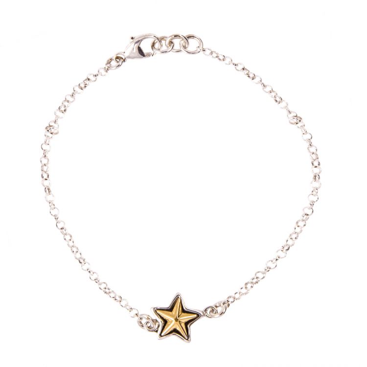 Single Texas Star Sterling Silver Bracelet