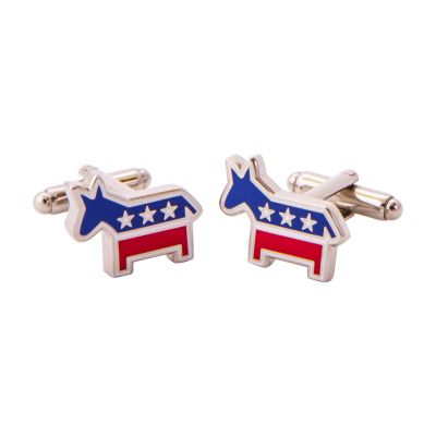 Democrat Silver-Tone Cuff Links