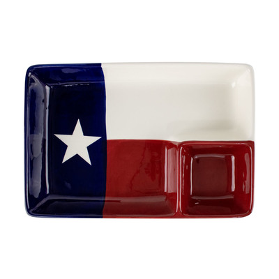 Texas State Flag Chip and Dip Platter