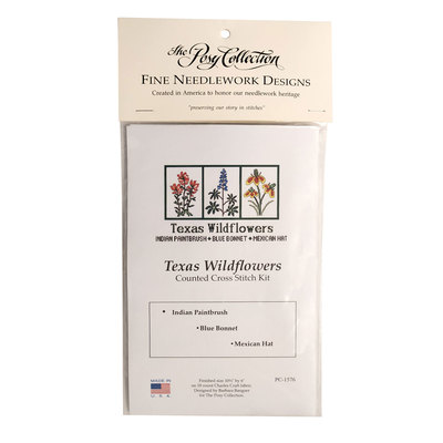 Three Texas Wildflowers Counted Cross Stitch Kit