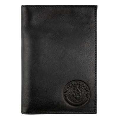 Black Leather Passport Wallet 