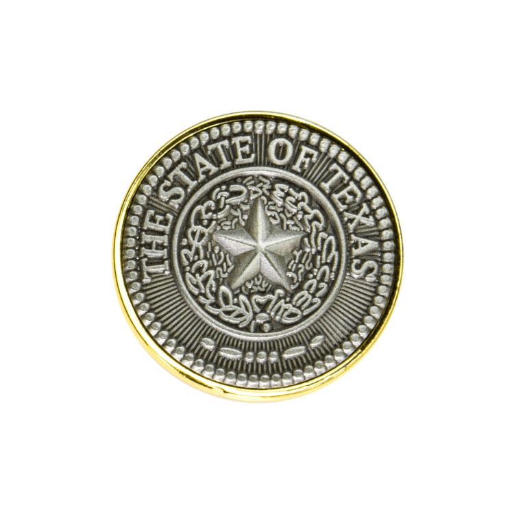 Texas State Seal Pewter Lapel Pin