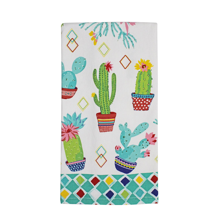 Cactus Garden Terry Kitchen Towel