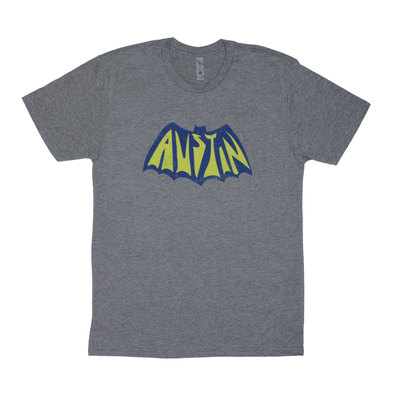 Austin Bat Gray Adult T-shirt