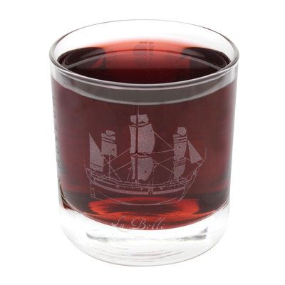 La Belle Etched Whiskey Glass