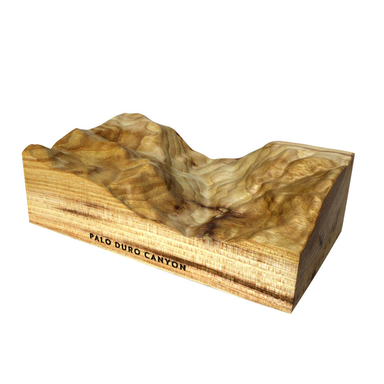 Palo Duro Canyon Topographic Wood Model