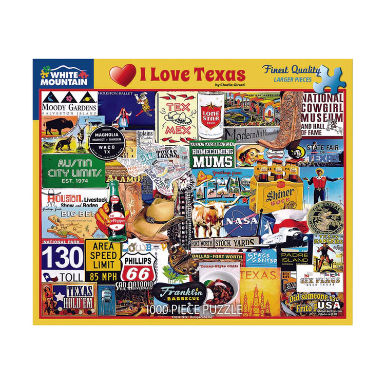 I Love Texas 1000 Piece Puzzle