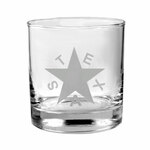 First Flag Etched Whiskey Glass