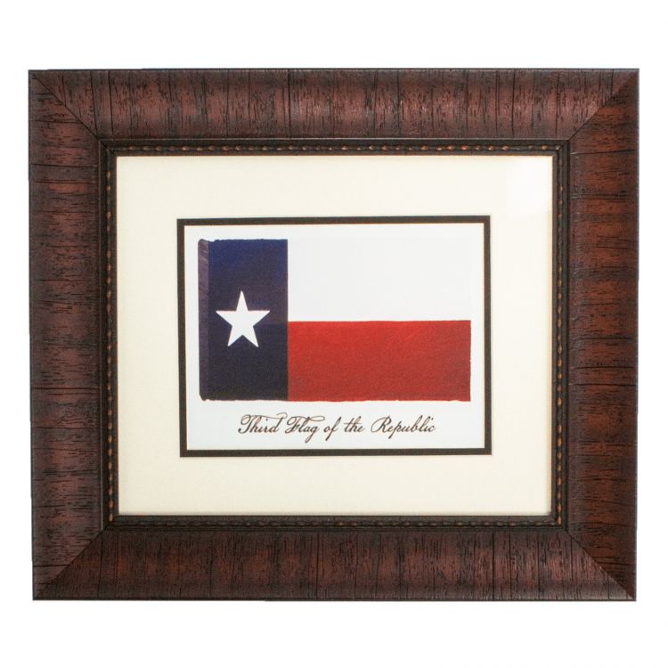Framed Third Flag of the Republic of Texas