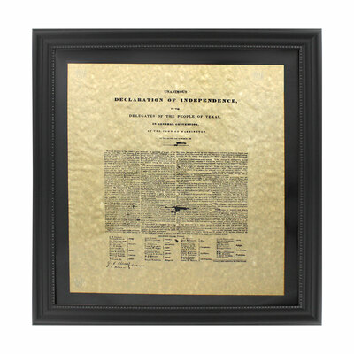 Texas Declaration of Independence - Framed