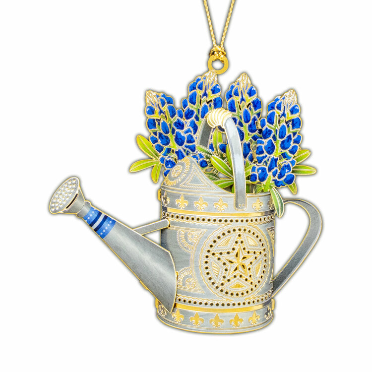 Bluebonnets Watering Can