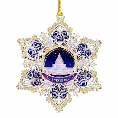 Texas Capitol Snowflake Ornament