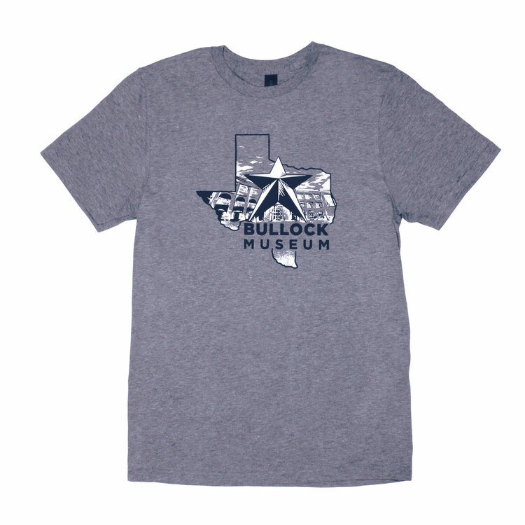 Bullock Museum  T-Shirt - Gray