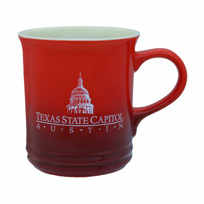 Texas State Capitol Red Ombre Mug