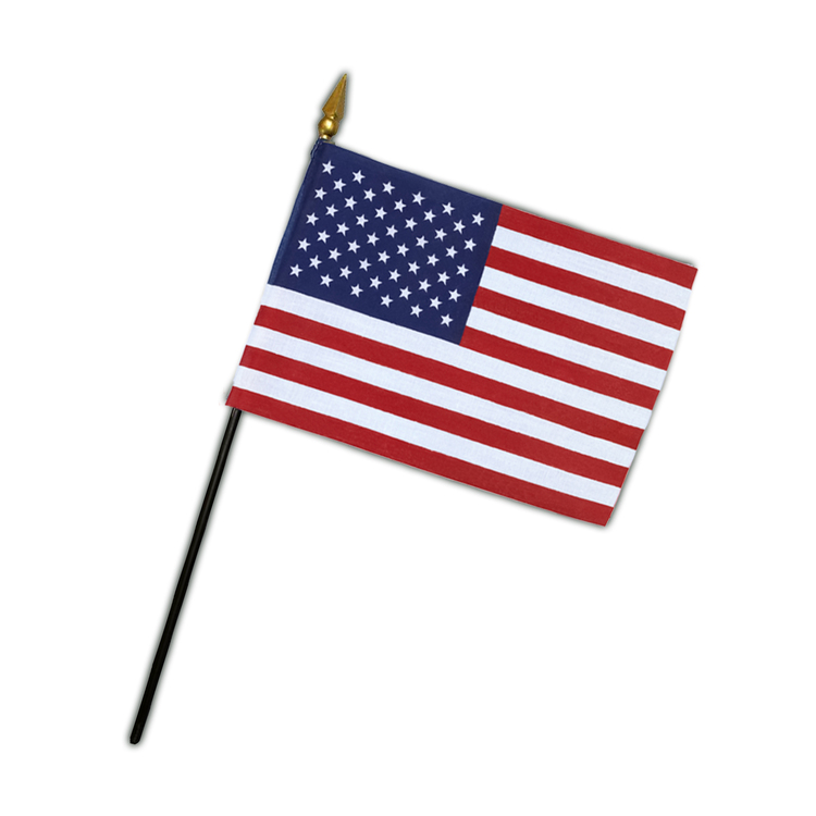 American Flag on a Staff